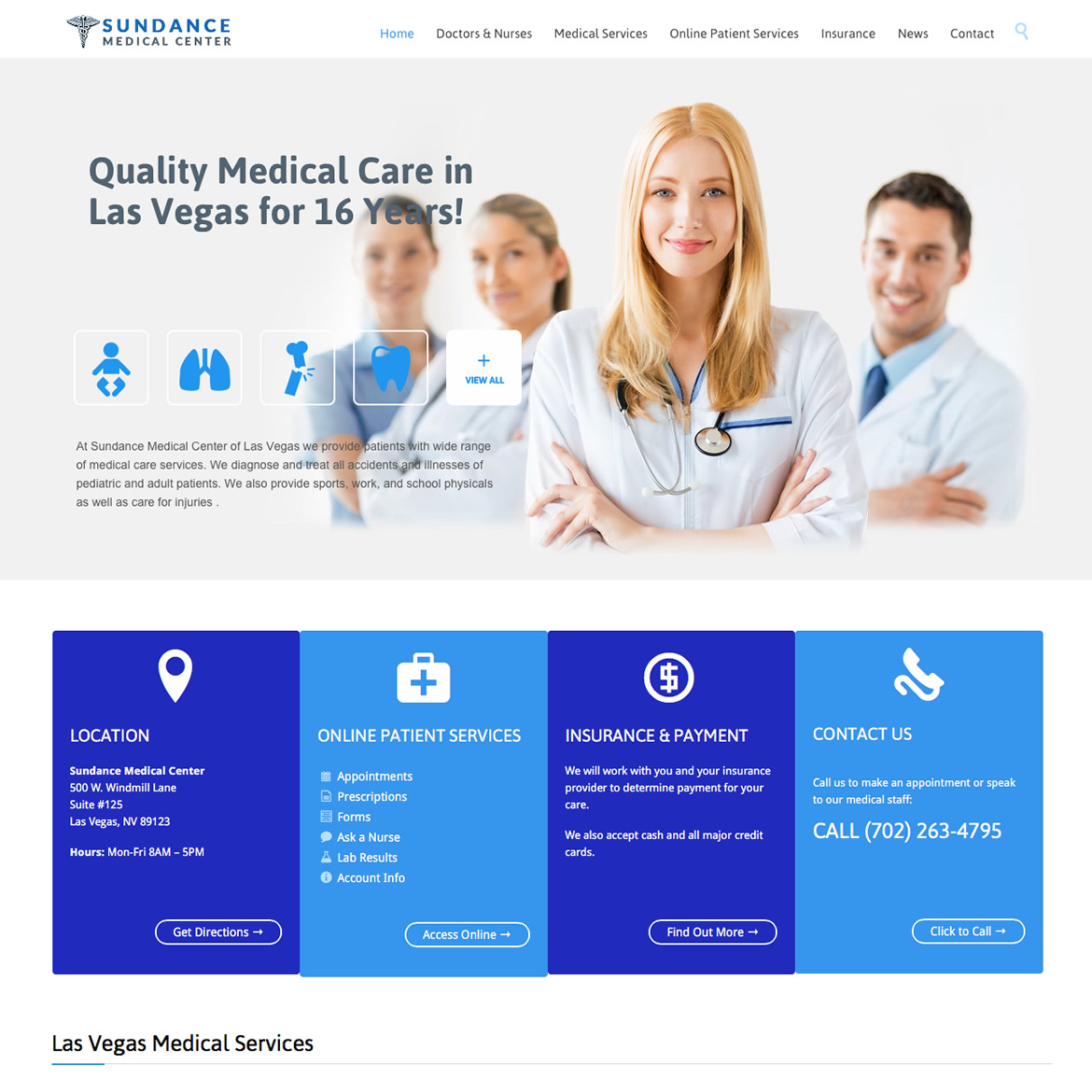 Website for Doctors, Physicians & Medical Service Providers