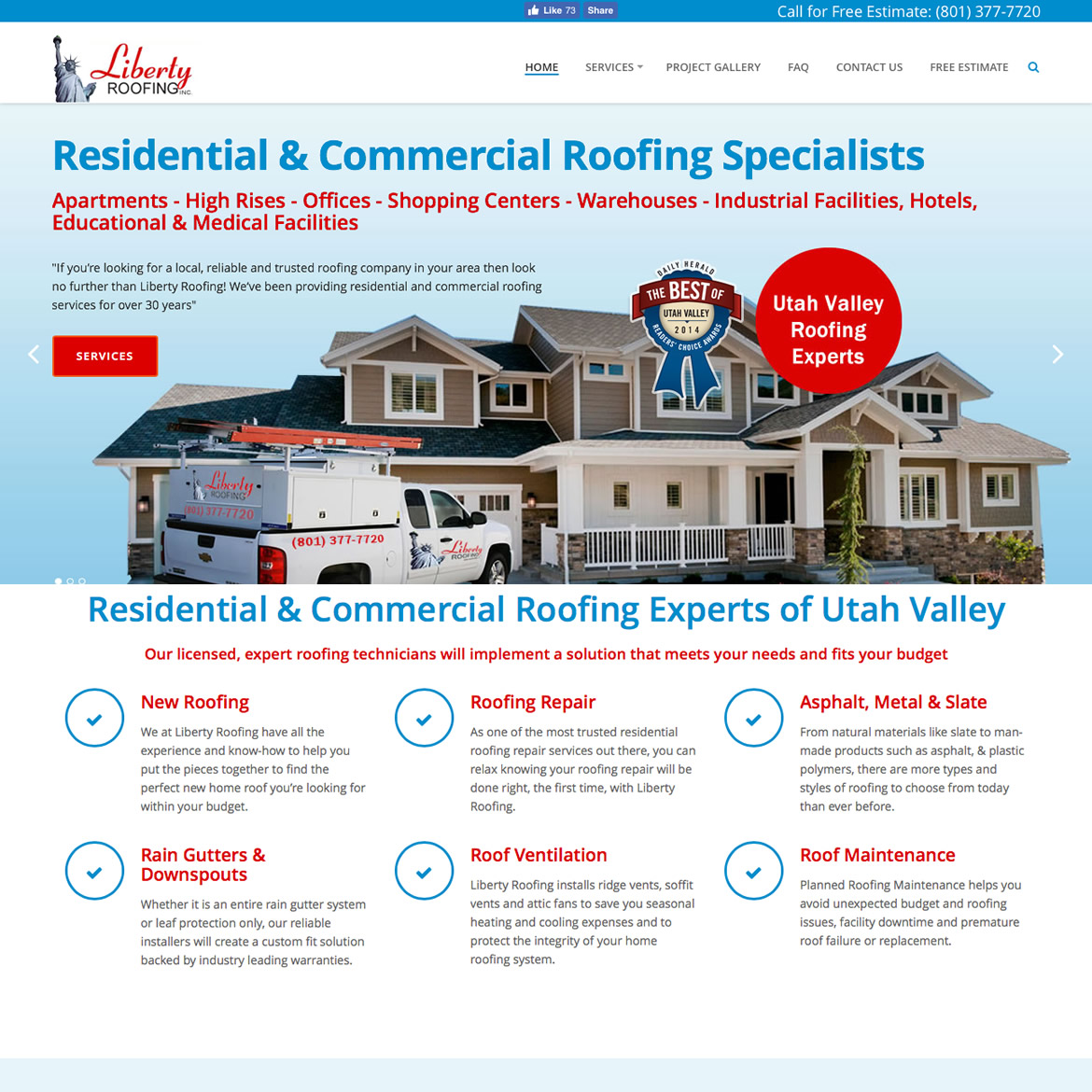 Website for Contractors, Construction & Roofing Professionals