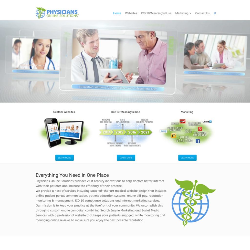 Website design for doctors