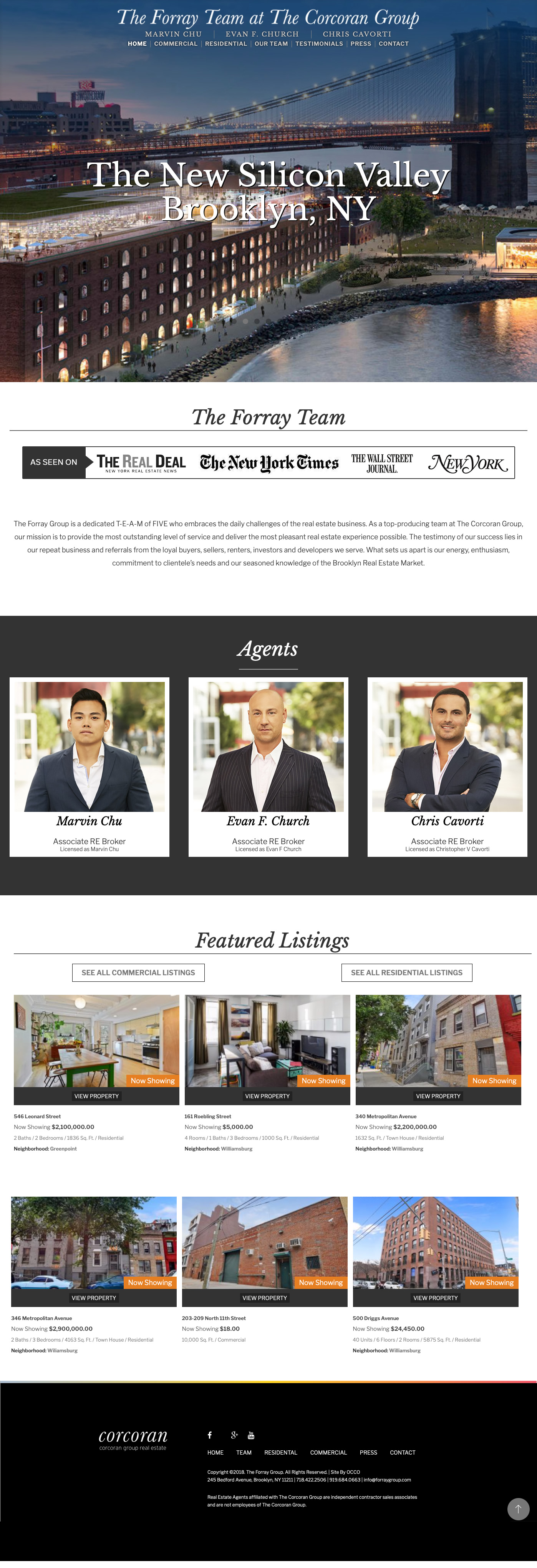 site for realtor Corcoran Group NYC