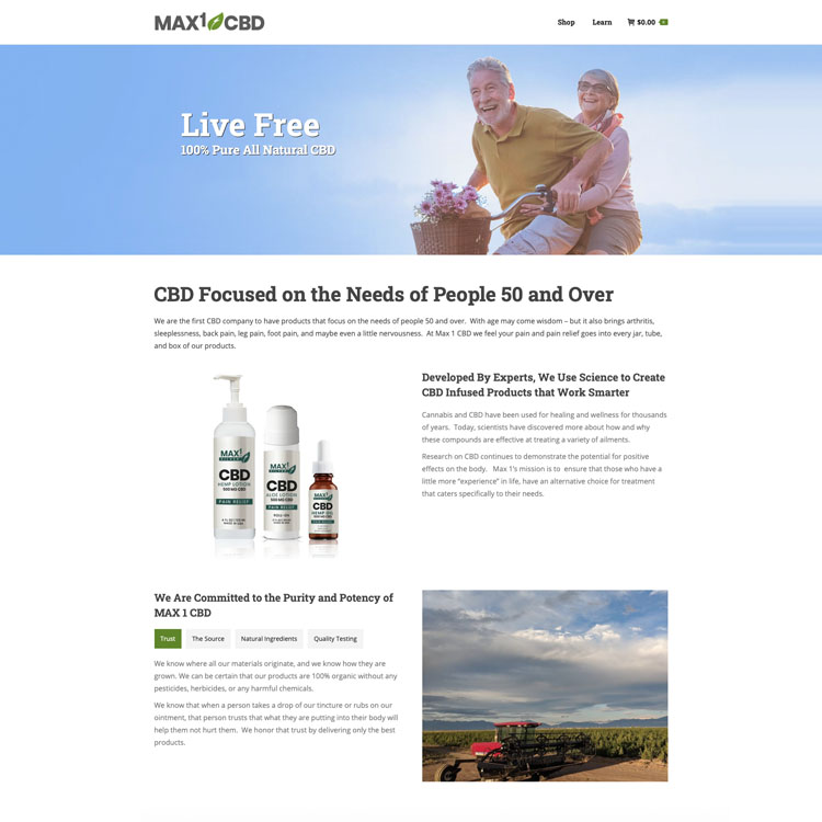 CBD Cannabis Website Design